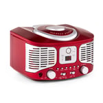 RCD320 Lecteur CD rétro FM AUX -rouge