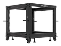 Lanberg Or01-6109-B, Fristående Rack, 9U, 600 Kg, Kuggskenor, Styrhjul, 21 Kg
