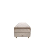 DUX - Dux 80 resårbotten/ Dux 80 resårmadrass fast/ Top Pad Bäddmadrass 80x200 cm/ Konisk läder oatmeal 12 cm - Kontinentalsängar - Beige