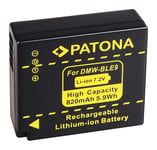 Batterie haut de gamme de marque Patona® pour Panasonic Lumix DC-GX9 - garantie 1 an