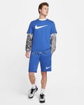 Nike Repeat Sportswear Shirt /Shorts Tracksuit Sz XL Royal Blue White FJ5317 480