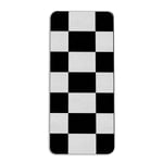 Yoga Mat Checkerboard Black White Pattern Square Chess Workout Sport Mat 183 X 61 X 0.6CM Premium Quality Non Slip Exercise Mat with Carrying Strap 1/4 inch Gymnastics Workout Pilates Fitness 72x24in