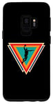 Coque pour Galaxy S9 Vintage Basketball Dunk Retro Sunset Colorful Dunking Bball