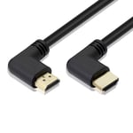 8k HDMI Cable 48Gbps,Honglei 90 Degree Angle 8K HDMI 2.1 Cable with Gold Plated Connector,Supports 1080P 3D and eARC Compatible with PC, Blu-ray Player, PS3/PS4, SetTop Box,Sky Box, TV（0.5M）