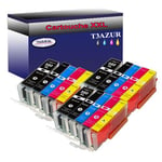 Lot de 15 Cartouches Compatibles pour Canon Pixma TS9550, TS9551C - T3AZUR