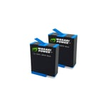 Wasabi Power Batterier och Batteriladdare - Dubbel - för GoPro Hero12/11/10/9 Black - Paket