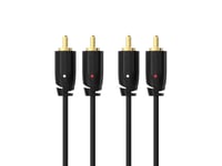 Sinox Pro Phono Kabel. 5M. Sort