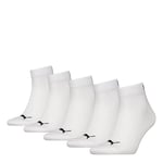 PUMA Unisex Quarter Sock, White, 9-11 UK