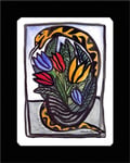 Bukett till Dig Tavla belyst Ulrica Hydman Vallien 22,5 x 30 cm