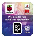 16 GB SanDisk microSDHC, förinstallerat med NOOBS för Raspberry Pi