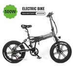 Folding Electric Bike for Adults 4 modes 48V 500W 10AH 20 x 4.0 Inch Fat Tire 7 speed Disc Brake with LCD Screen for Outdoor Cycling Travel Commuting,Black