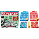 Monopoly Game, Family Board Game for 2 to 6 Players, Monopoly Board Game for Kids Ages 8 and Up & Grab and Go Guess Who? Game, Original Guessing Game for Kids Ages 6 and Up, Portable 2 Player Game