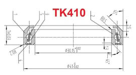 Bicycle Headset bearing TK410 - 30.15x41x7mm - 45°x 45° Deg