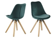 Movian Marque Amazon Arendsee Lot de 2 chaises de Salle à Manger Vert 55 x 55 x 85 cm