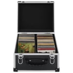 vidaXL CD-väska för 40 cd-skivor aluminium ABS svart 91859