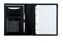 Jüscha 30007, Läder, Svart, A5, Visitkort, Papper, Mittenspänne, 230 Mm