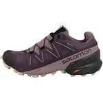 Salomon Speedcross 5 Gore-Tex Women's Trail Running Shoes, Weather protection, Aggressive grip, and Precise fit, Mysterioso, 9