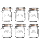 6pcs Kilner 1.5L Large Glass Food Preserving Cliptop Storage Jar Coffee Sugar