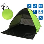 shunlidas Folding Portable Fishing Tent Camping Automatic Pop Up Tents Sun Shelter Anti-uv Sun Shade Awning 2-3 Person Outdoor Summer Tent-fluorescence black