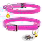Halsband Kattunge Äkta Läder Rosa
