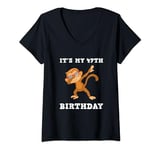 Womens 47 Years Man Woman Monkey Party It's My 47th Birthday V-Neck T-Shirt