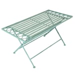 Wrought Iron Coffee Table - Sage Green