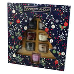 Yankee Candle 12 Scented Wax Votive Tealight Glass Jar Advent Christmas Gift Set