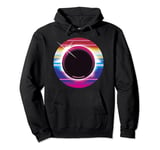Solar Eclipse 2024 70s 80s Vaporwawe Total Eclipse Graphic Pullover Hoodie