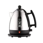 Dualit Lite Kettle - 1L 2kW Jug Kettle - Polished with Black Trim, High Gloss Finish - Fast Boiling Kettle by Dualit - 72200, Silver/Black