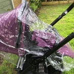 PVC Raincover Joie Chrome or Chrome DXL Rain Cover Pushchair Zip Access