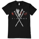 Hybris Vikings Axes T-Shirt (Black,XL)
