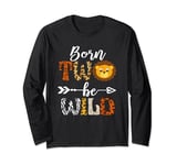 Born 2 Be Wild Birthday Decorations Girl Boy Baby Lion 2nd Long Sleeve T-Shirt