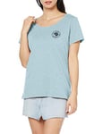 FJALLRAVEN F83513-563-999 1960 Logo T-Shirt W Clay Blue-Melange S