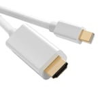 blanc Adaptateur de câble pour MacBook Pro iMac Mini DP 1.8M, Port d'affichage Thunderbolt 2 vers HDMI, plaqu