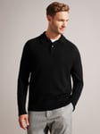 Ted Baker Karolt Cashmere Cable Textured Long Sleeve Polo Top