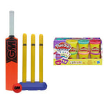 Gunn & Moore Children's Opener Cricket Set, Multi-coloured, 4-8 Years UK & Play-Doh Sparkle Compound Collection