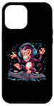 Coque pour iPhone 14 Plus Monkey Casque de DJ amusant pour homme, femme, enfant
