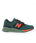 New Balance Boys Boy's 997 Hook and Loop Trainers in Green Textile - Size UK 2