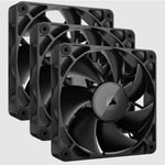 Corsair iCUE LINK RX120 12cm PWM Case Fans x3, Magnetic Dome Bearing, 2100 RPM, Hub Included, Black - CO-9051010-WW