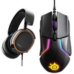 SteelSeries Arctis 5, Gaming Headset, Black & Rival 600 - Gaming Mouse - 12,000 CPI TrueMove3+ Dual Optical Sensor - 0.05 Lift-off Distance - Weight System