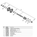 Shimano Complete Hub Axle 142mm FH-MT510  Svart Cykeldelar - Hjul & Hjuldelar - Nav