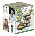 Healthy Cooking 3-Tier Food Rice Meat Vegetable Steamer | 7.5 L Salter EK2726