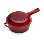 Le Creuset Signature Cast Iron 2-in-1 Pan, 22 cm, 2.3 L, Cerise, 25044220602460