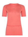 Women 125 Z Knit™ Ss Crewe Tops Base Layer Tops Coral Icebreaker