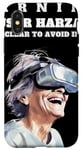 Coque pour iPhone X/XS Ancien panneau d'avertissement en réalité virtuelle Funny Grandma VR User Gamer