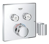 GROHE 29125000 | Grohtherm SmartControl Thermostat Concealed | Square | W/Holder | 2 Valves