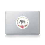 Floral Elephant Vinyl Sticker for Macbook (13/15) or Laptop by Eastern Promise