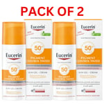 2X Eucerin Pigment Control Tinted Sun Gel-Cream Light SPF 50+ 50ml - Exp-05/2024
