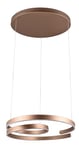 Trio Suspension LED Marnie 344110165, Métal Café, avec LED 68 Watts, Interrupteur Variateur
