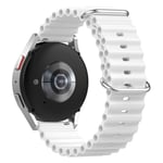 Mjukt silikon Smartwatch klockarmband för Polar Ignite/Ignite2/Galaxy Watch 5, etc - Vit